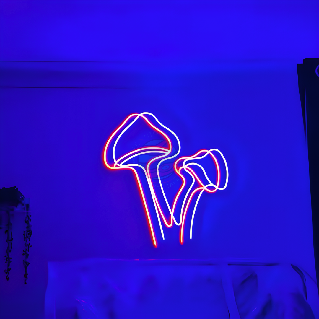 3D Mushroom Neon Sign