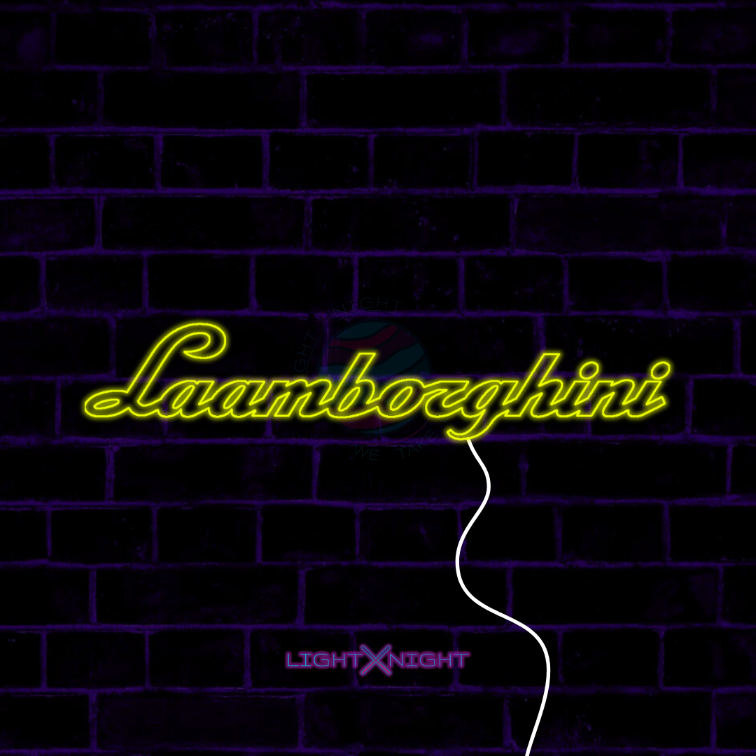 Lamborghini Font Neon Sign