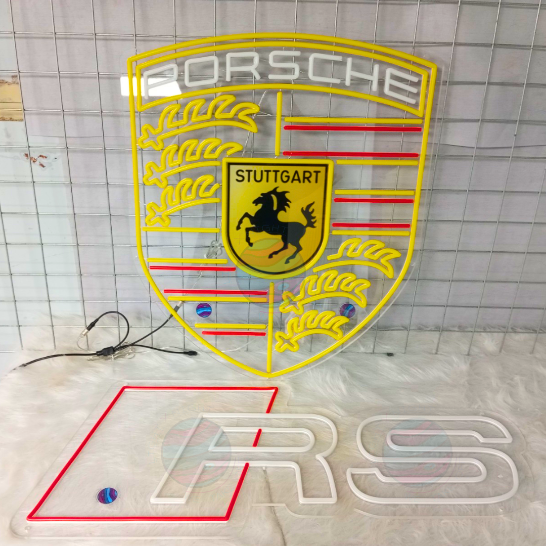 Porsche Vintage neon sign automotive decor