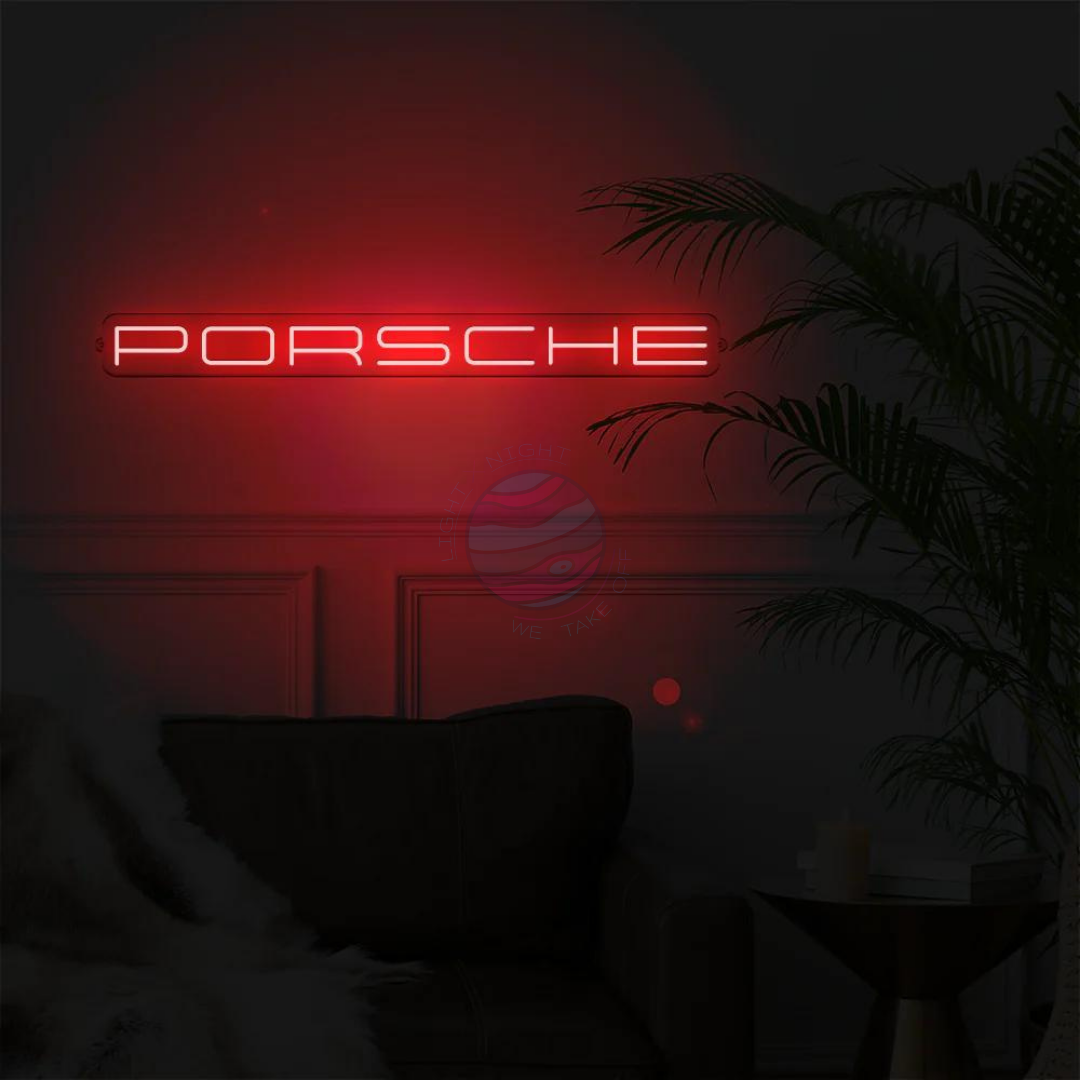 Porsche Led Neon Sign, Porsche Neon Light, Light X Night Porsche Neon Sign