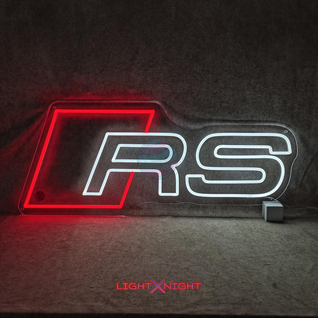 Audi RS Led Neon Sign, Audi RS Neon Light, Light X Night Audi RS Neon Sign