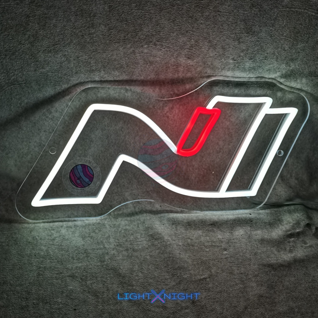 Hyundai N Neon Sign, Hyundai N LED Sign, Mancave Light, Hyundai N Decoration