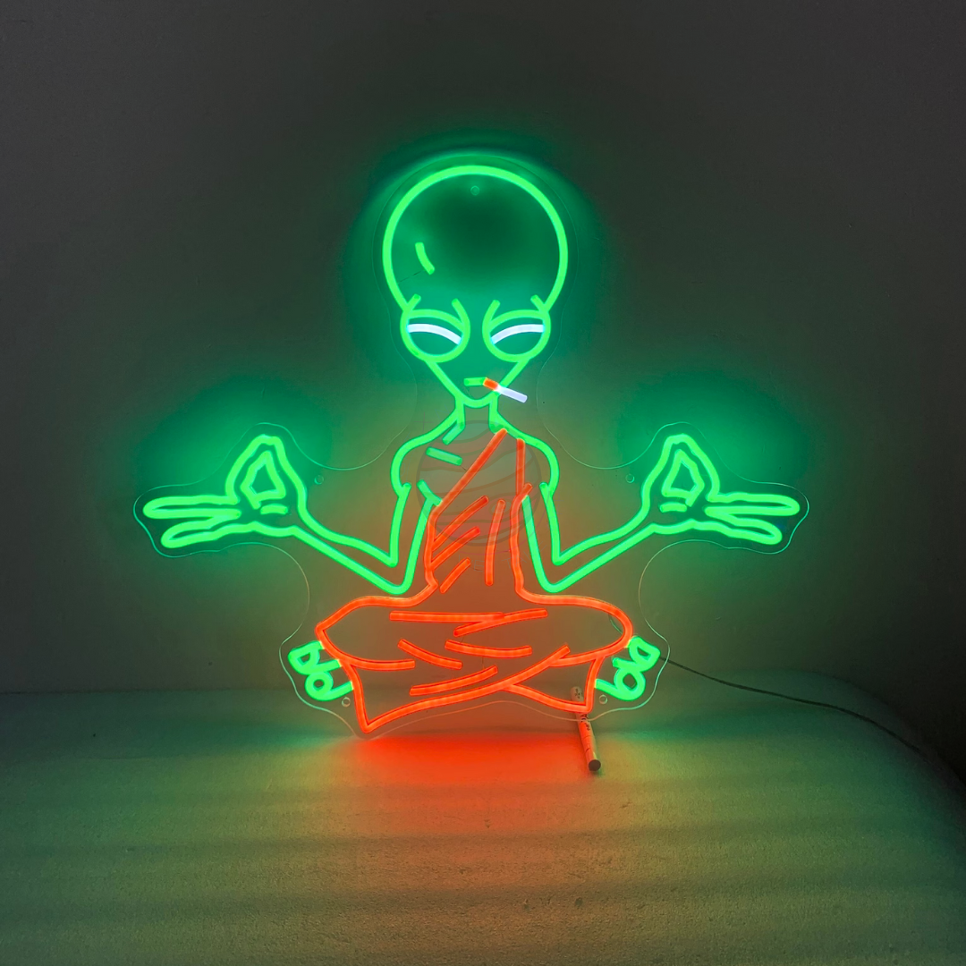 Yoga Alien Neon Sign