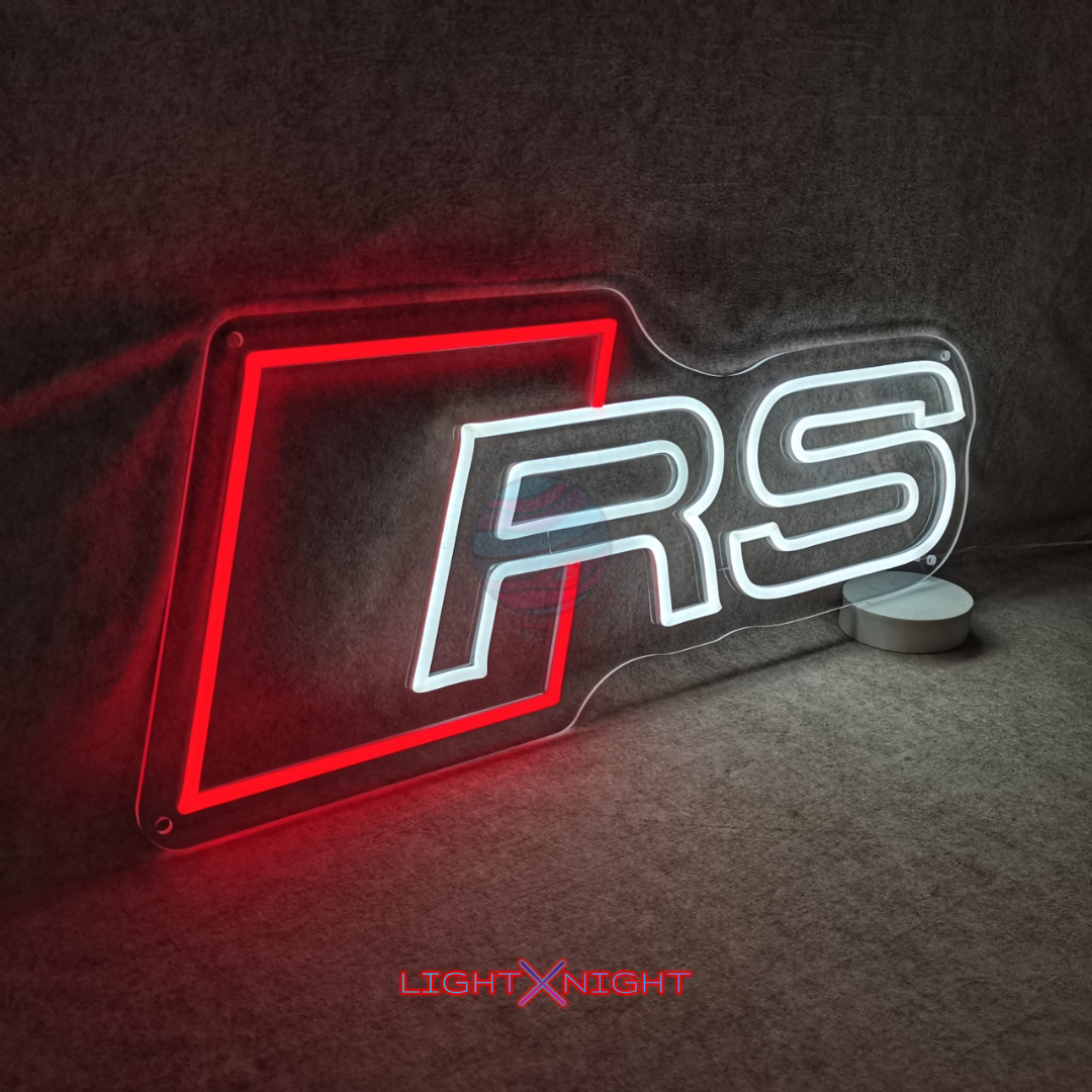 Audi RS Led Neon Sign, Audi RS Neon Light, Light X Night Audi RS Neon Sign