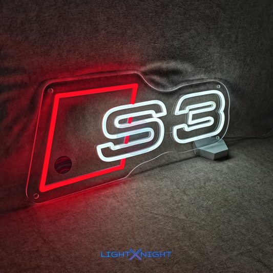 Audi S3 Led Neon Sign, Audi S3 Neon Light, Light X Night Audi S3 Neon Sign