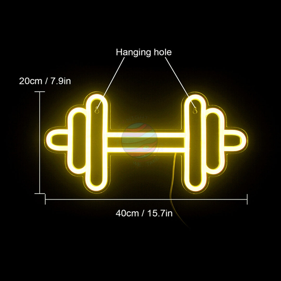 "Dumbbell" Neon Sign