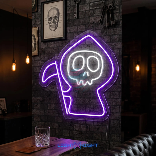Skull Face Neon Sign
