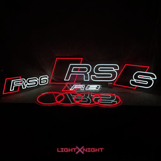 Audi Neon Sign, Audi RS Neon Sign, Audi RS6 Neon Sign, Audi S Neon Sign, Audi R8 Neon Sign, Audi Led Neon Sign