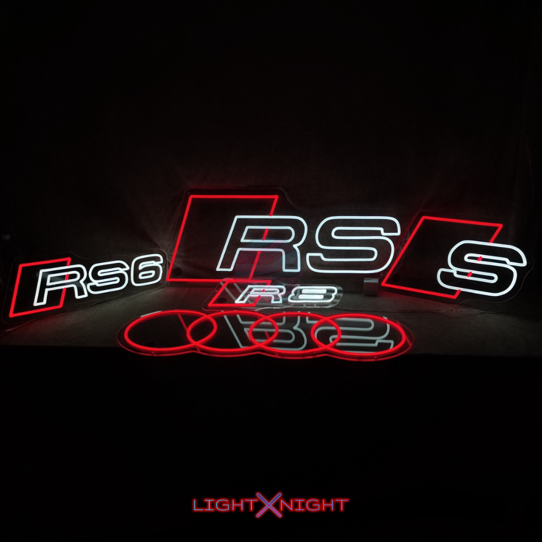 Audi Neon Sign, Audi RS Neon Sign, Audi RS6 Neon Sign, Audi S Neon Sign, Audi R8 Neon Sign, Audi Led Neon Sign
