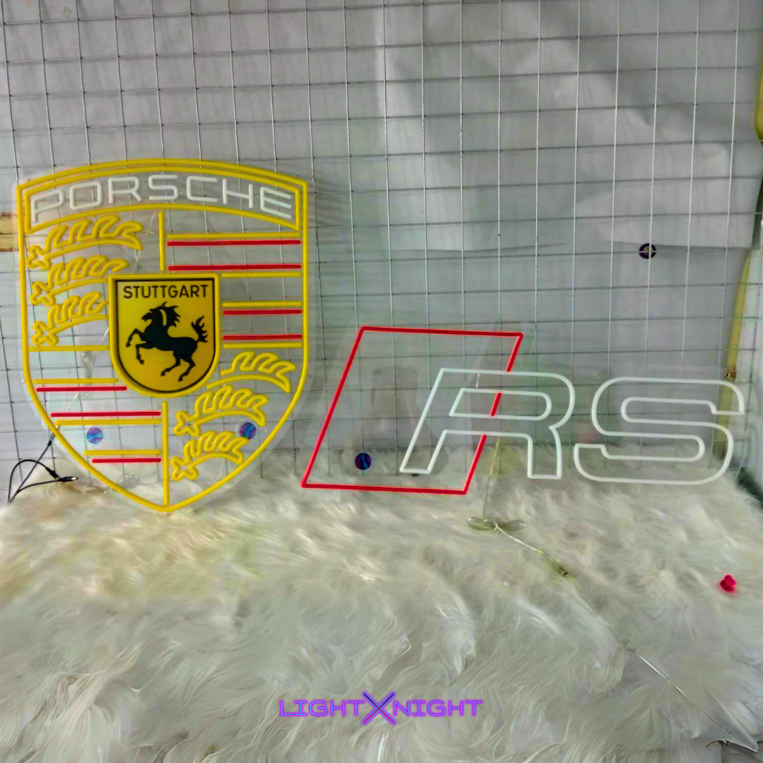 Porsche Led Neon Sign, Porsche Neon Light, Light X Night Porsche Neon Sign