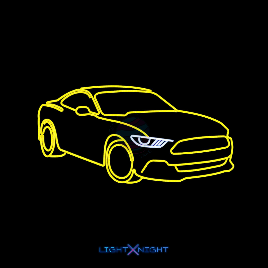 Ford Mustang Silhouette Neon Sign