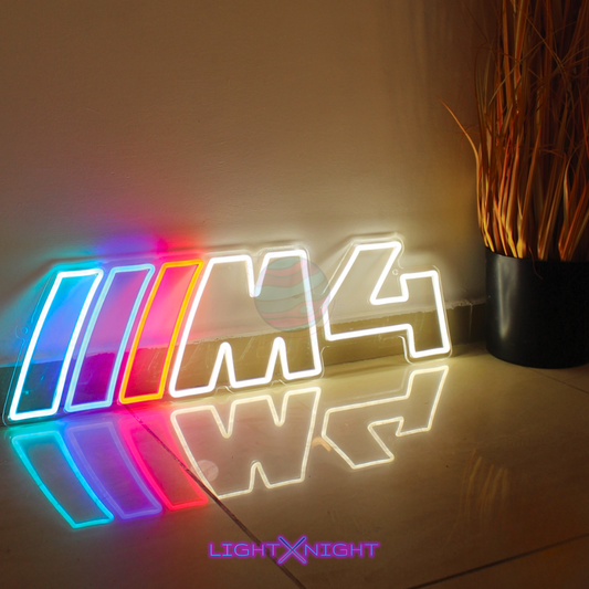 BMW M4 Neon Sign, BMW M4 Led Neon Sign, BMW M4 Neon Light, BMW M4 Decoration, BMW M4 Merchandise