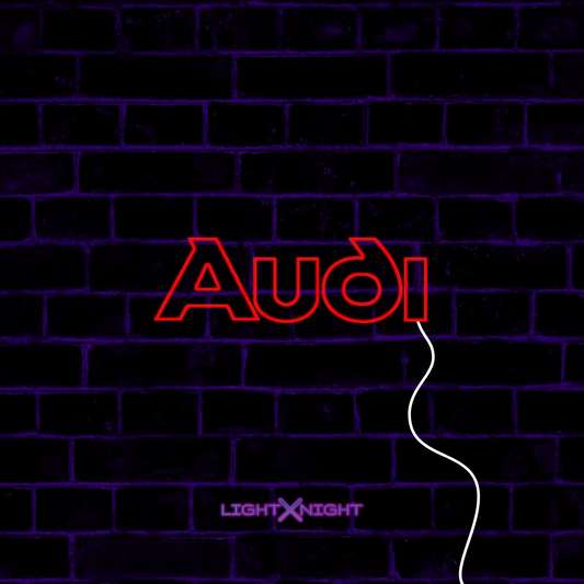 Audi Font Outline Neon Sign