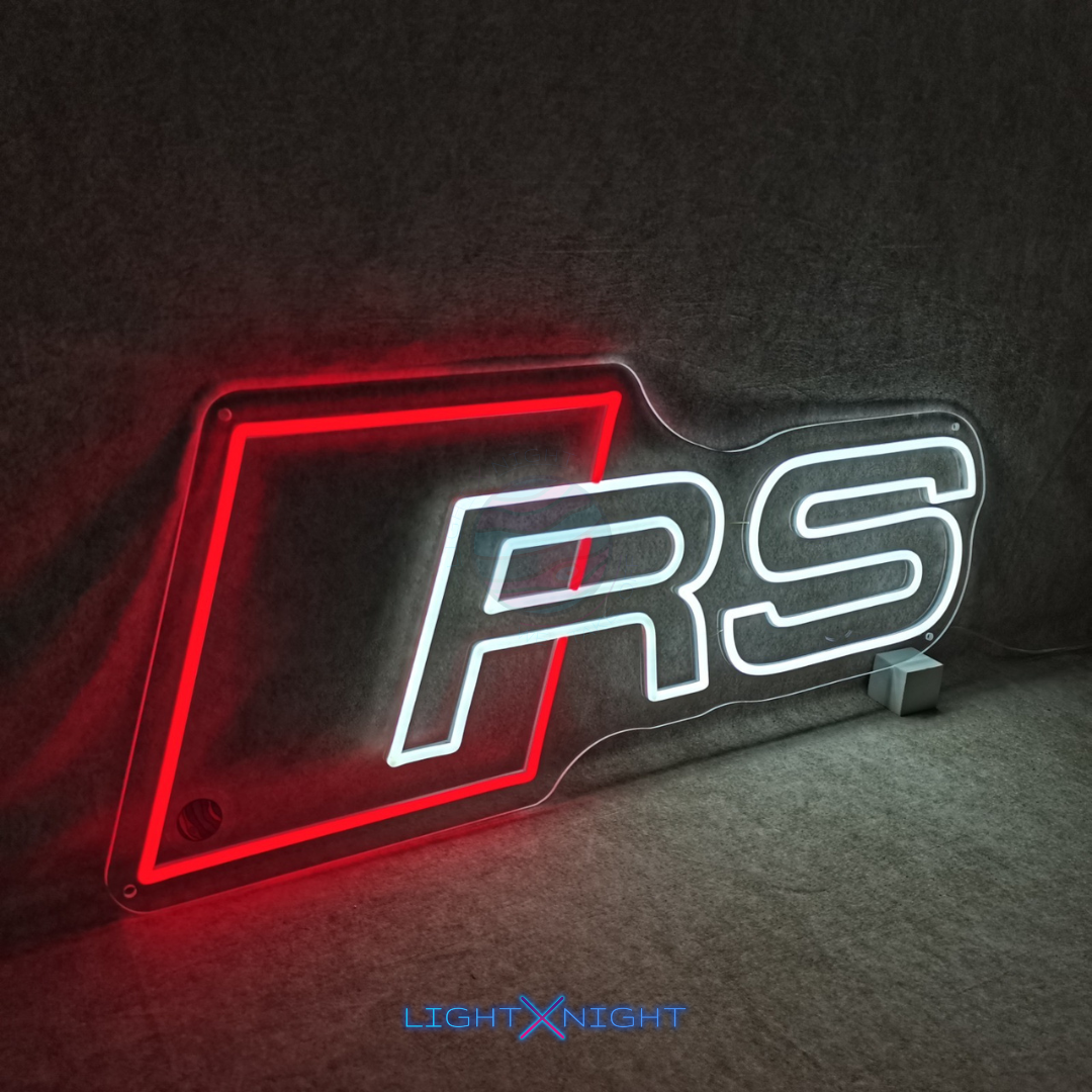 Audi RS Led Neon Sign, Audi RS Neon Light, Light X Night Audi RS Neon Sign
