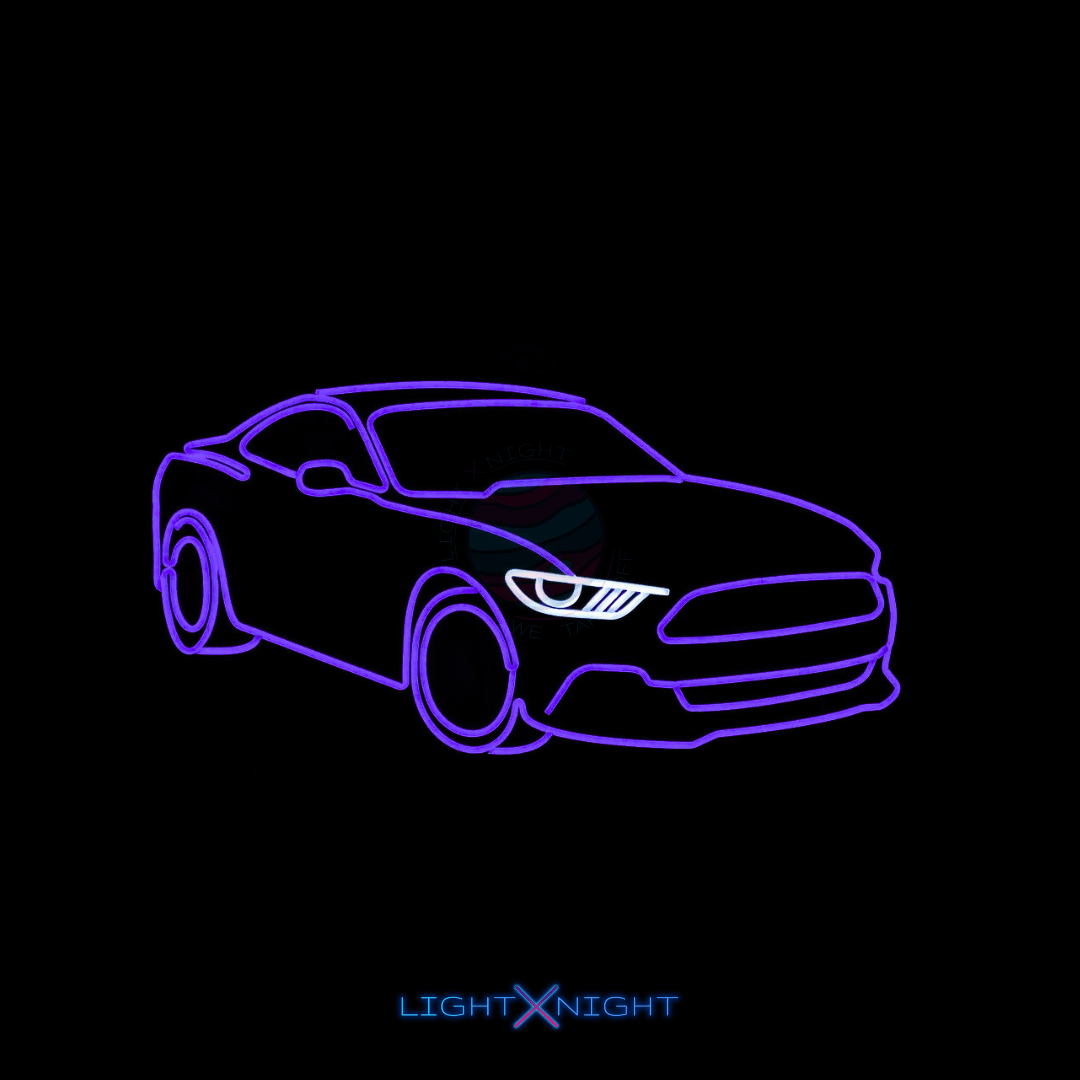 Ford Mustang Silhouette Neon Sign