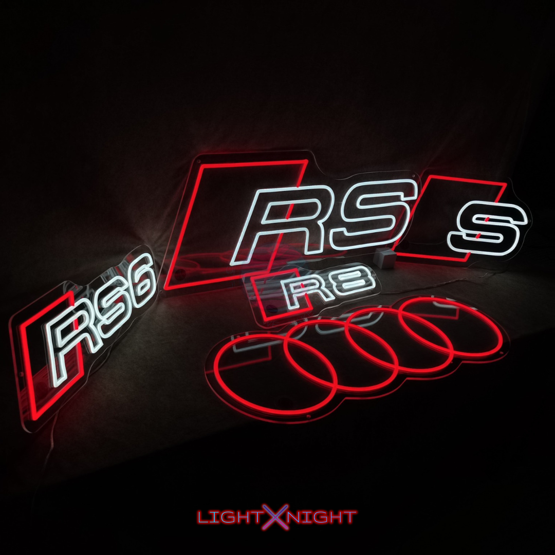 Audi Neon Sign, Audi RS Neon Sign, Audi RS6 Neon Sign, Audi S Neon Sign, Audi R8 Neon Sign, Audi Led Neon Sign