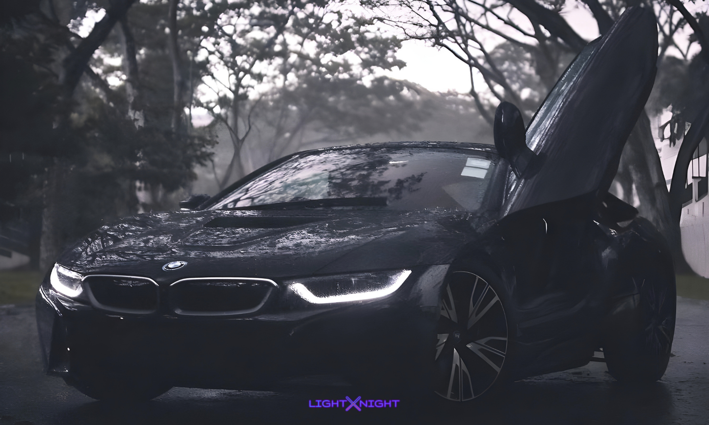 BMW i8 Horizontal Neon Poster