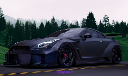 Nissan GTR R35 Horizontal Neon Poster