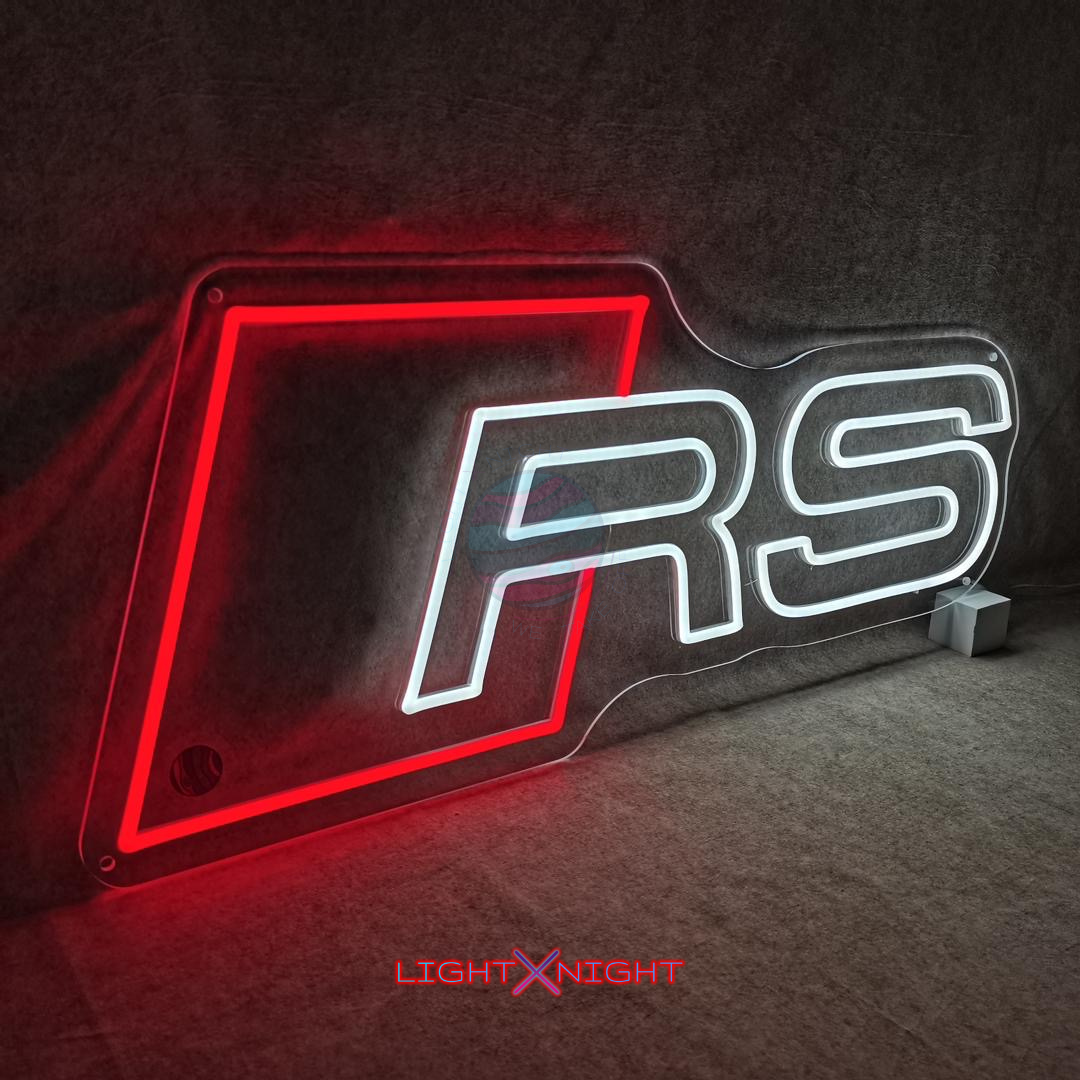 Audi RS Led Neon Sign, Audi RS Neon Light, Light X Night Audi RS Neon Sign