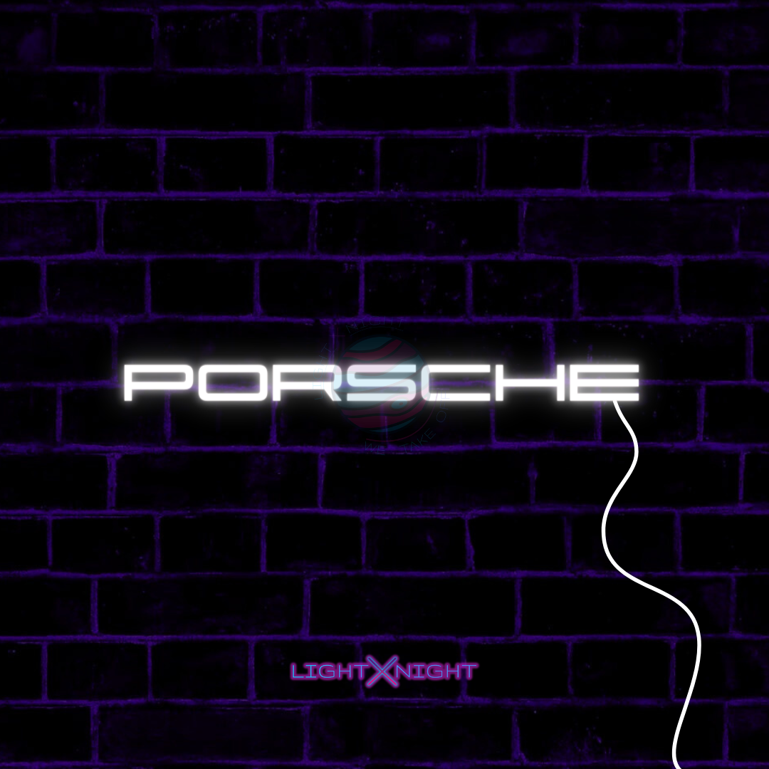 Porsche Led Neon Sign, Porsche Neon Light, Light X Night Porsche Neon Sign