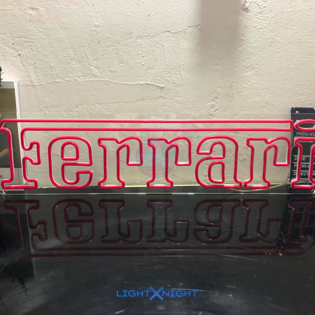 Ferrari Font Neon Sign