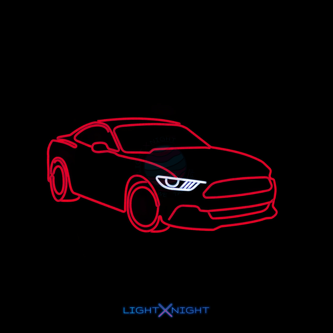Ford Mustang Silhouette Neon Sign