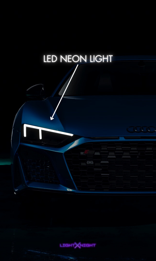 Audi R8 Blue Neon Poster