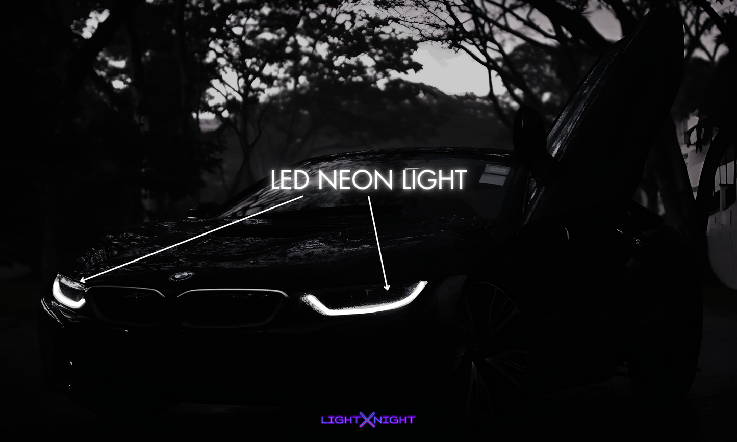 BMW i8 Horizontal Neon Poster