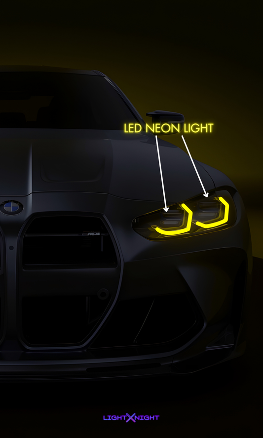 BMW M3 Front Neon Poster