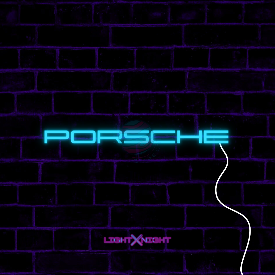 Porsche Led Neon Sign, Porsche Neon Light, Light X Night Porsche Neon Sign