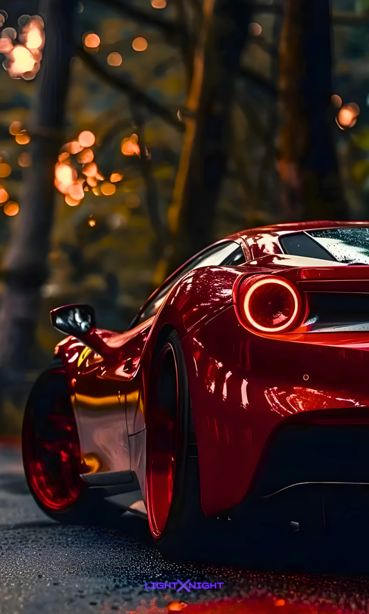 Ferrari 488 Neon Poster