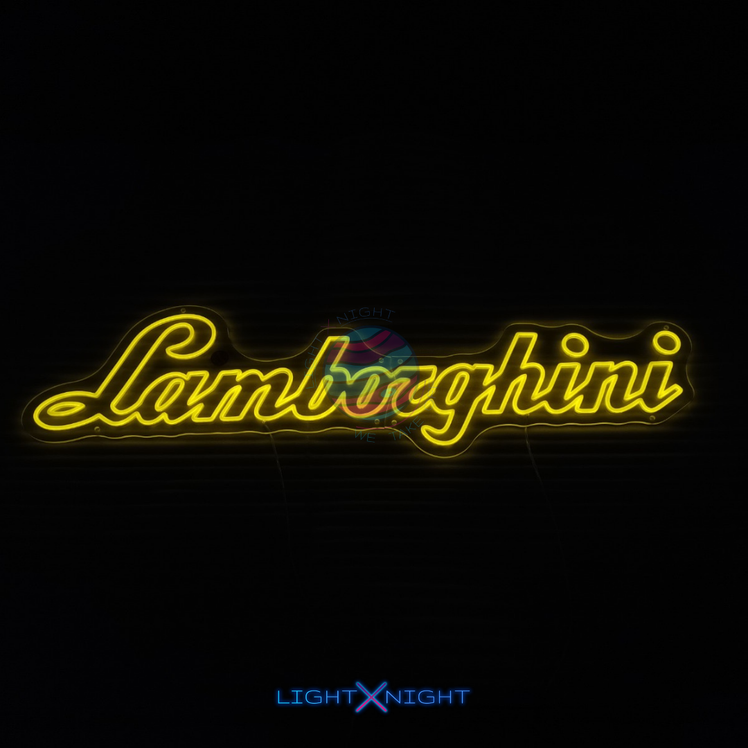 Light X Night - Lamborghini Font Neon Sign