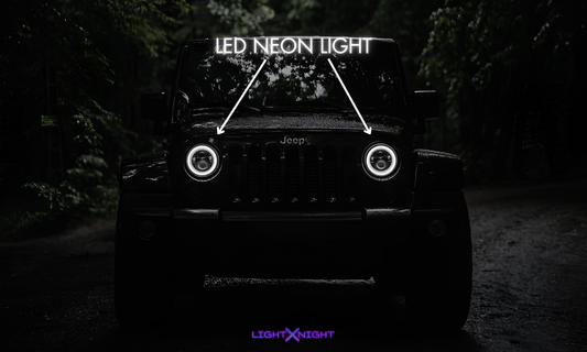 Jeep Wrangler Horizontal Neon Poster