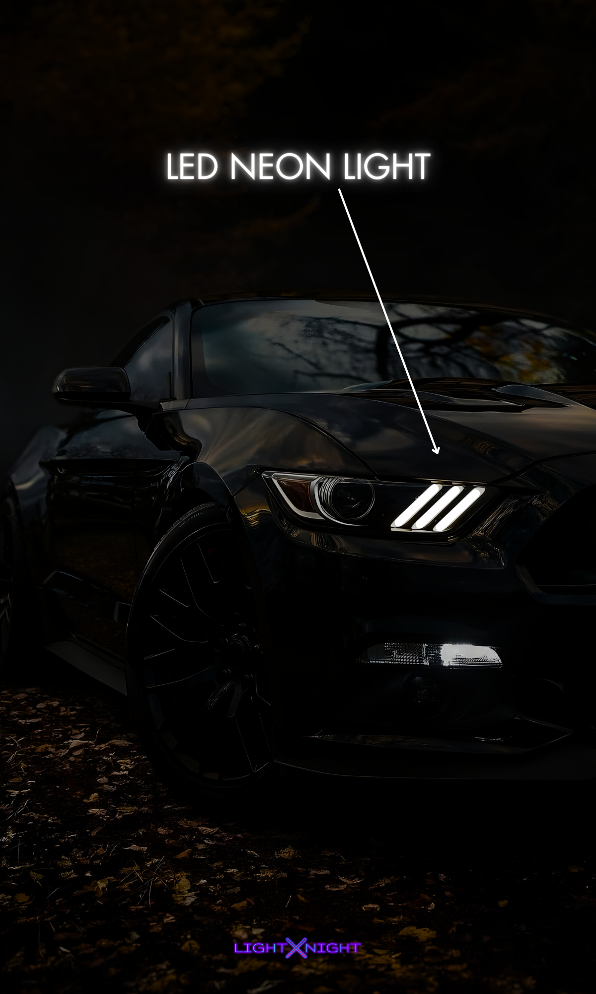 Ford Mustang Neon Poster