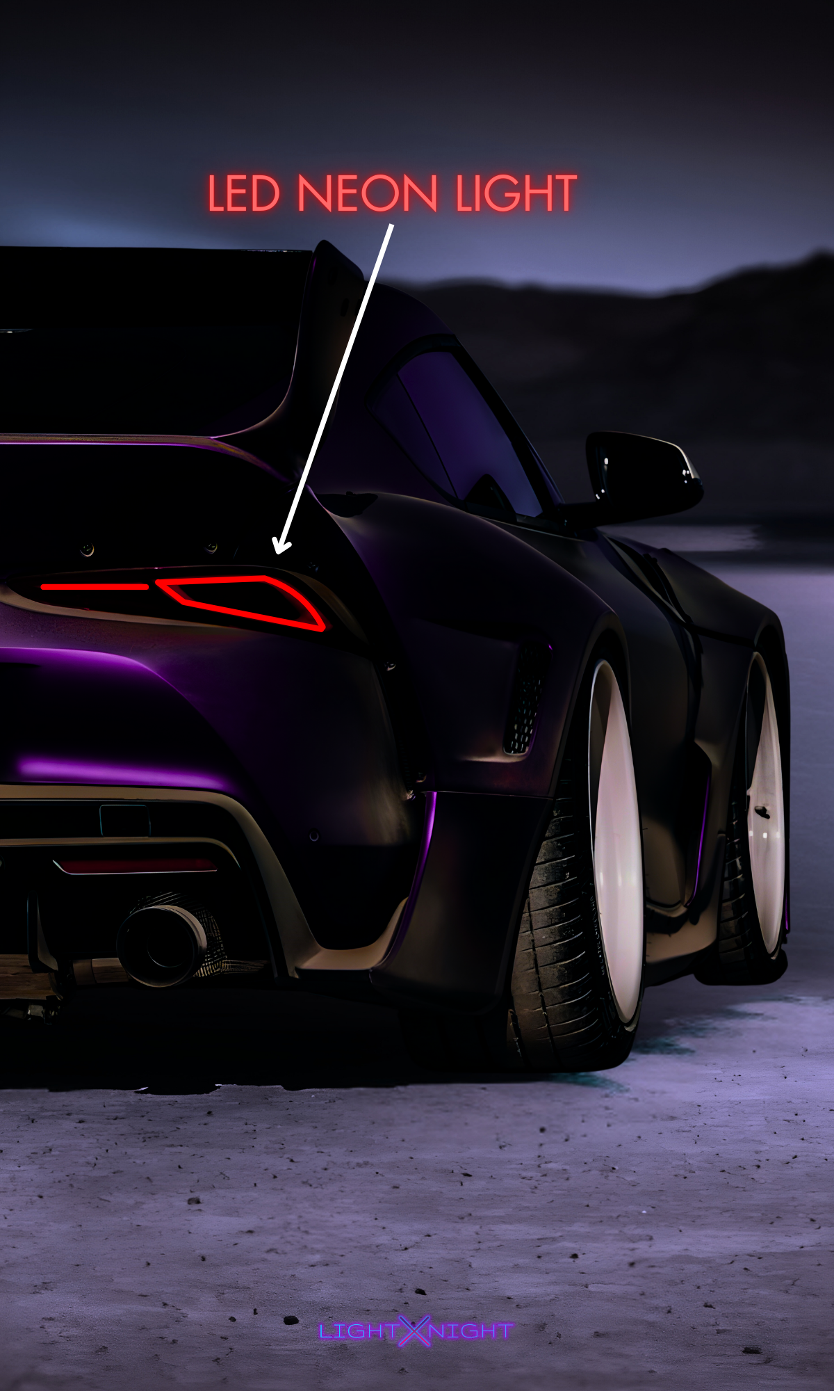Toyota Supra Mk5 Tail lights Neon Poster