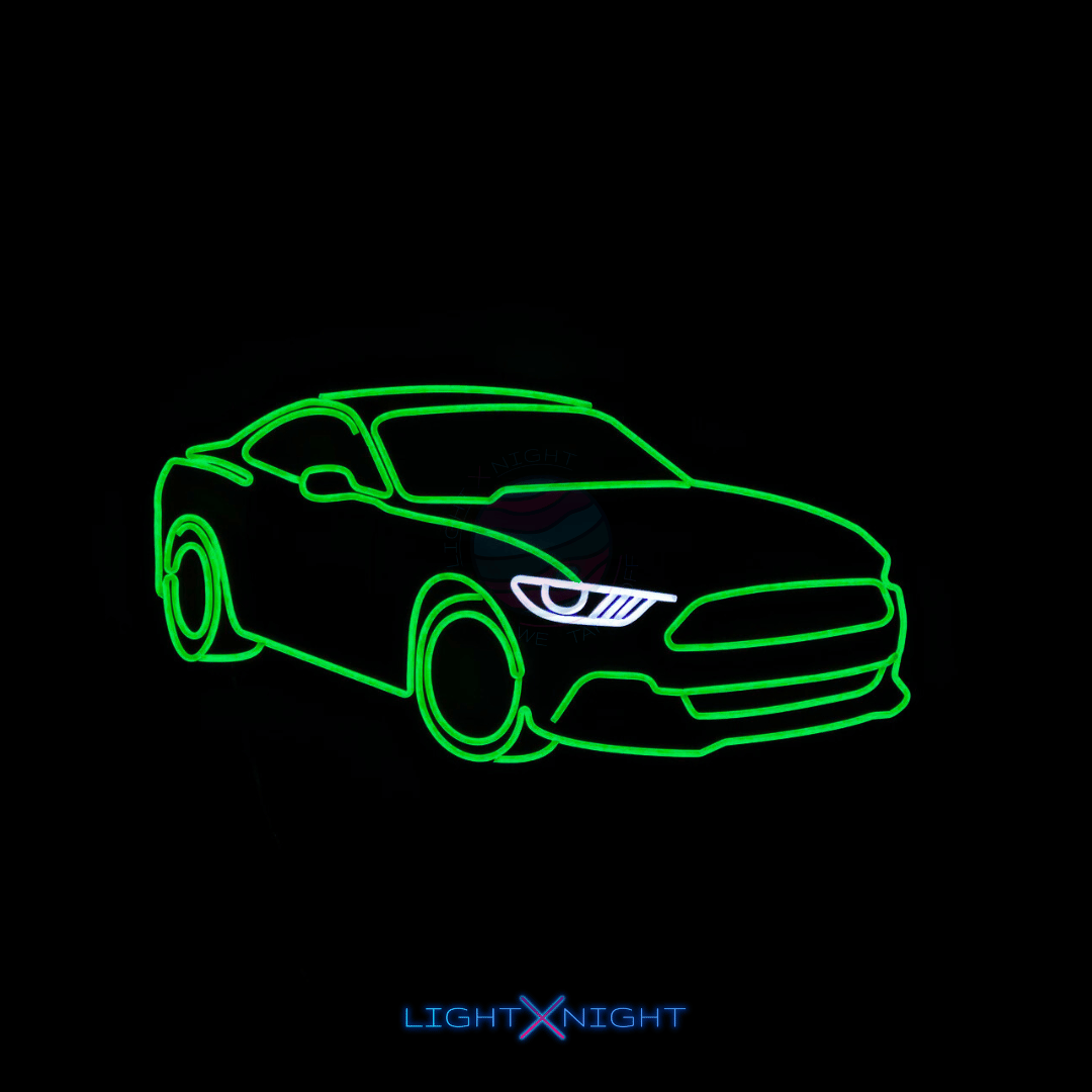Ford Mustang Silhouette Neon Sign