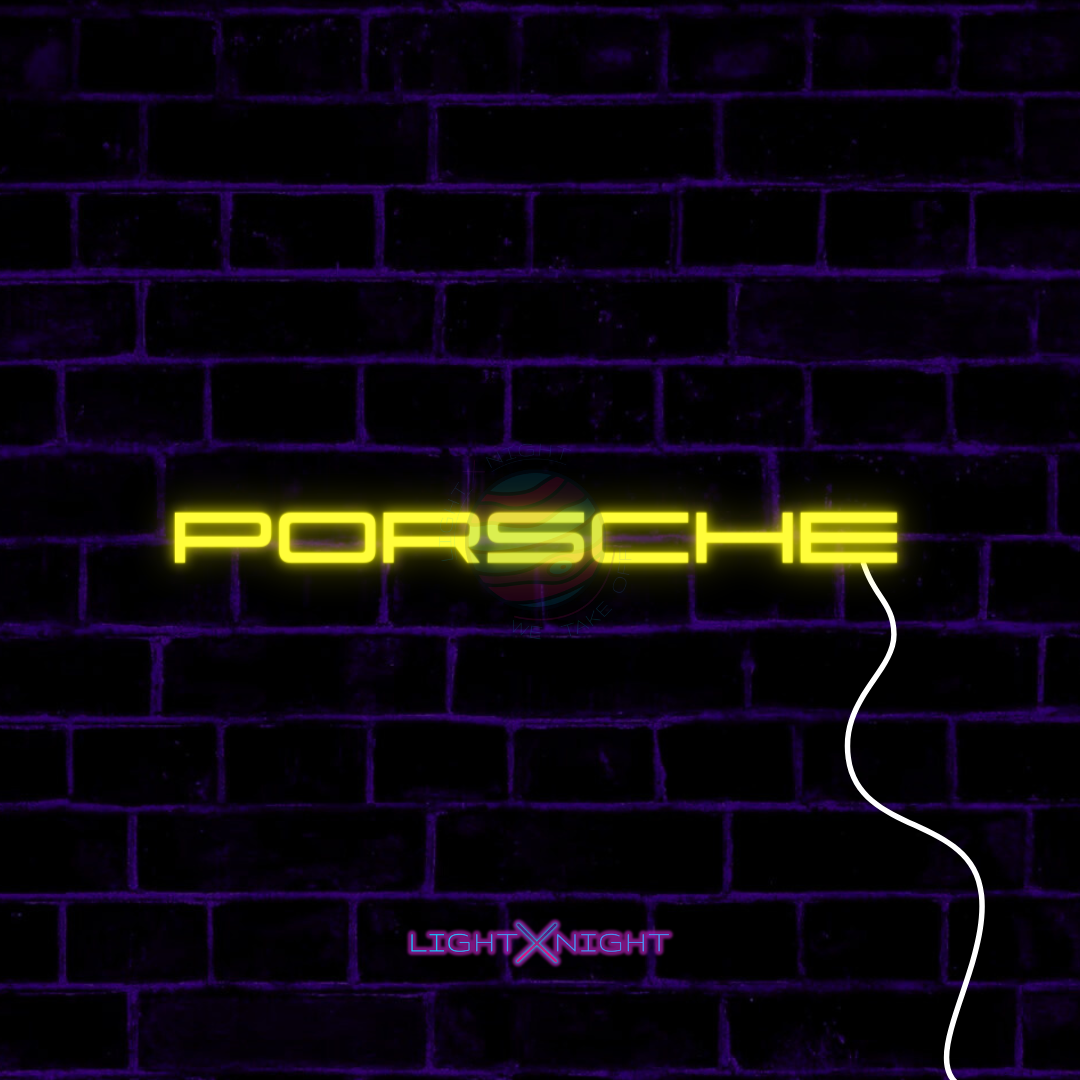 Porsche Led Neon Sign, Porsche Neon Light, Light X Night Porsche Neon Sign