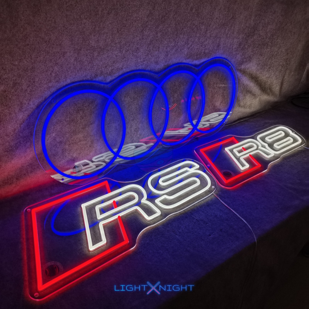 Audi R8 Led Neon Sign, Audi R8 Neon Light, Light X Night Audi R8 Neon Sign
