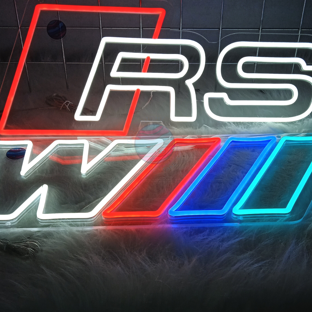 Audi RS Led Neon Sign, Audi RS Neon Light, Light X Night Audi RS Neon Sign