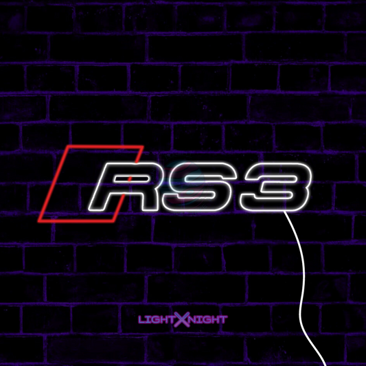 Audi RS 3 Led Neon Sign, Audi RS 3 Neon Light, Light X Night Audi RS 3 Neon Sign
