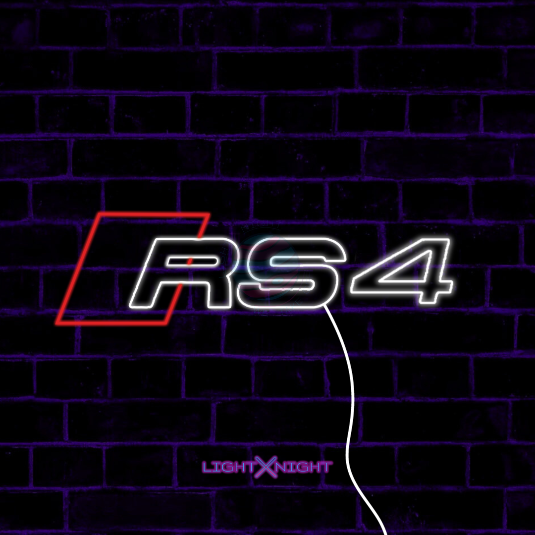Audi RS4 Led Neon Sign, Audi RS4 Neon Light, Light X Night Audi RS4 Neon Sign