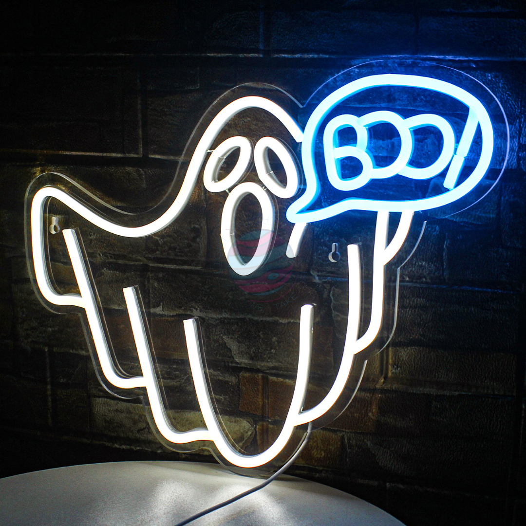 Ghost Neon Sign, Halloween Decoration, Ghost Halloween Decoration