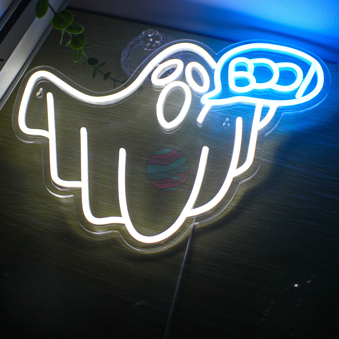 Ghost Neon Sign, Halloween Decoration, Ghost Halloween Decoration