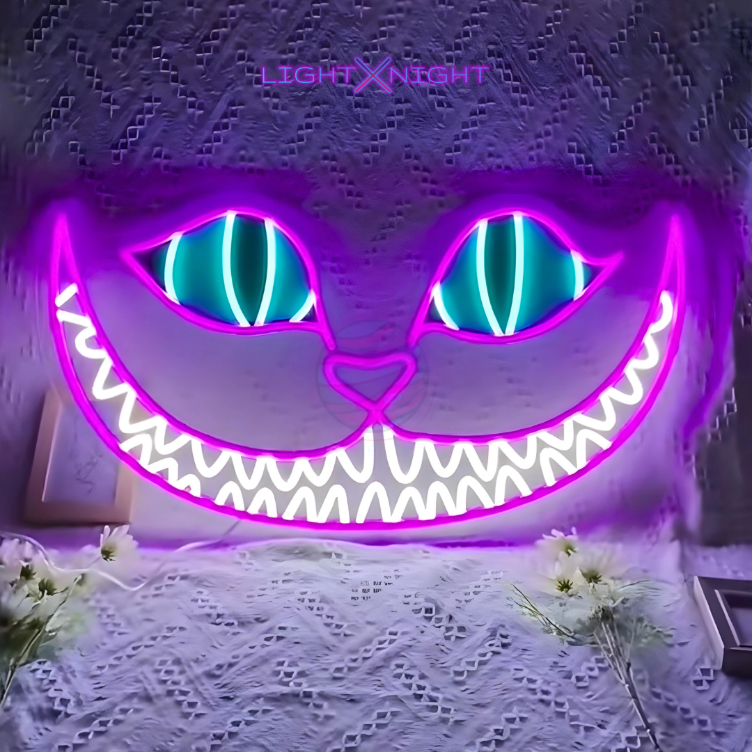 Cheshire Car Neon Sign, Cheshire Car Led Neon Sign, Cheshire Car Neon light, Light X Night Cheshire Car Neon Sign