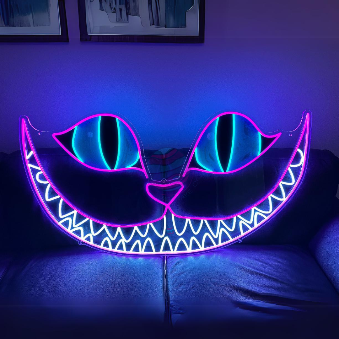 Cheshire Car Neon Sign, Cheshire Car Led Neon Sign, Cheshire Car Neon light, Light X Night Cheshire Car Neon Sign