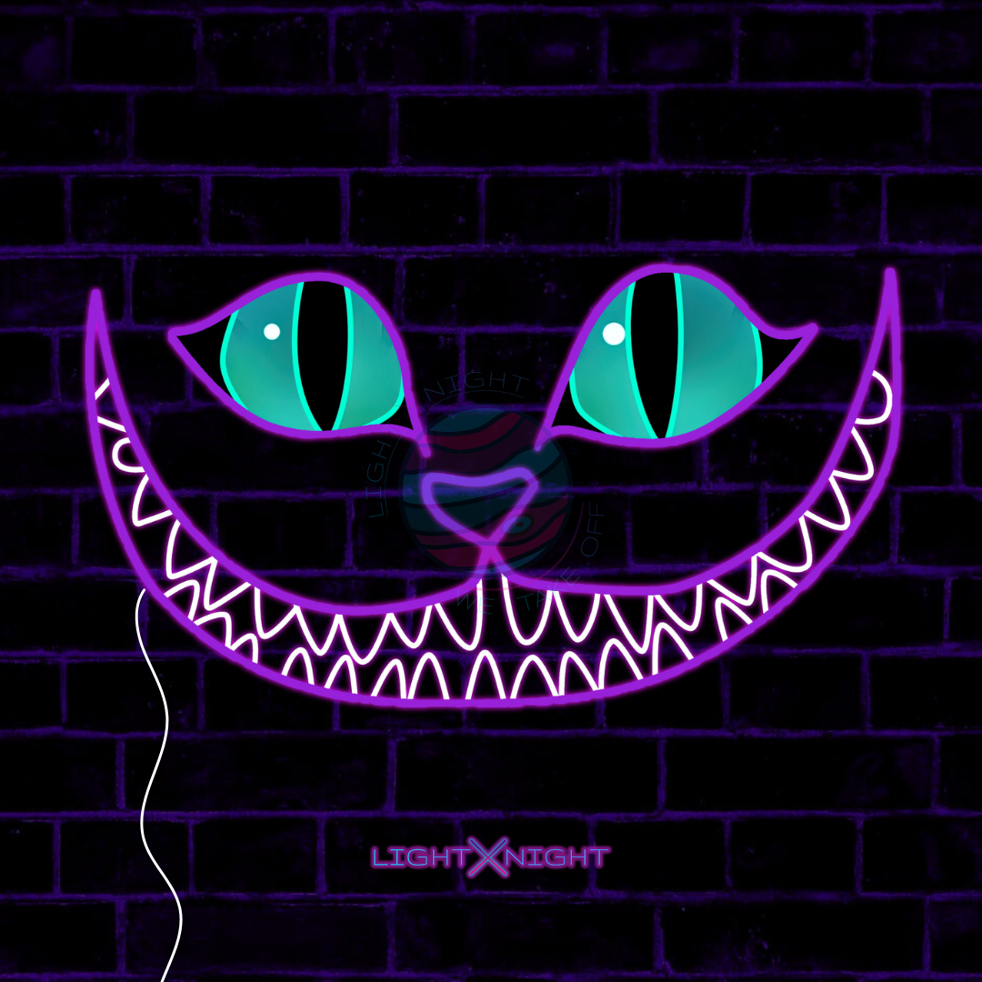 Cheshire Car Neon Sign, Cheshire Car Led Neon Sign, Cheshire Car Neon light, Light X Night Cheshire Car Neon Sign