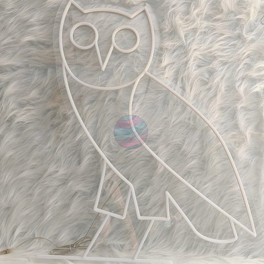 Drake OVO owl logo neon sign