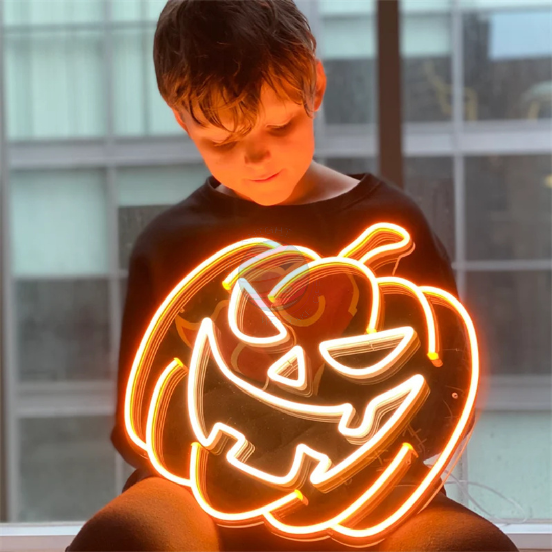 Halloween Decoration Neon Sign, Pumpkin Neon Sign