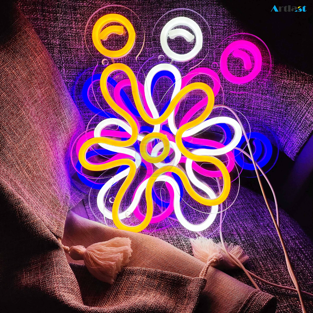 Under The Sea Flower Neon Sign