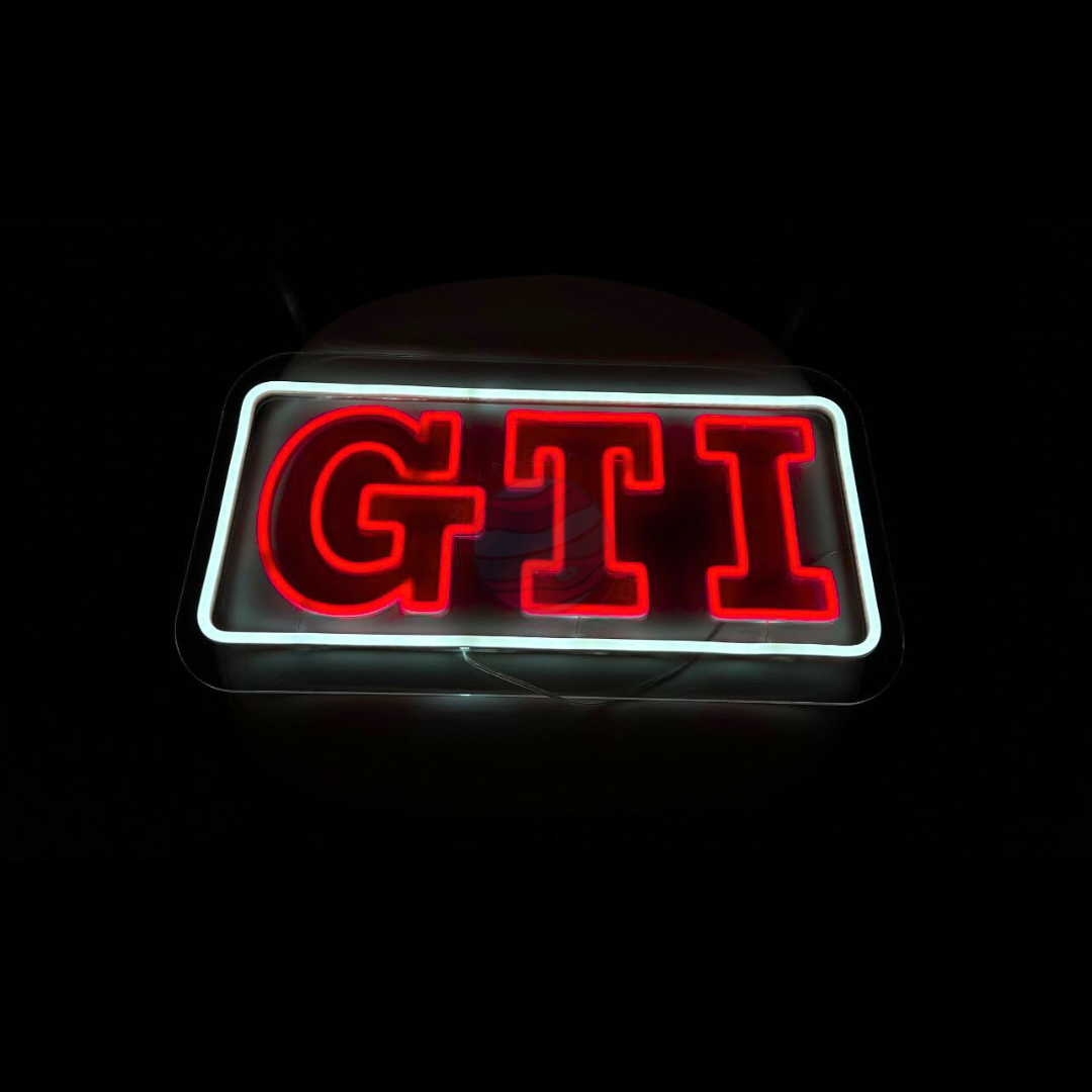 GTI Led Neon Sign, GTI Neon Light, Light X Night GTI Neon Sign